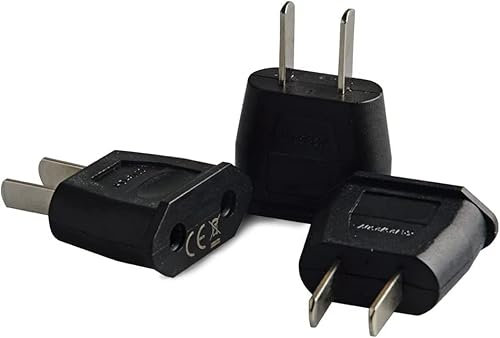 Aukru 3x Adattatore Universale da Viaggio Spina Italia Europea a Presa USA/Americana Canada Cina Giappone Messico Canada Nero