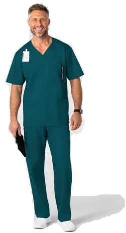 WonderWink V-Neck Top Maglietta del Camice Medico Uomo