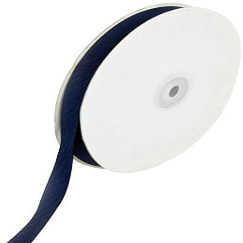 Creative Ideas Solid 3/8-Inch Grosgrain Ribbon, 50-Yard, Navy Blue