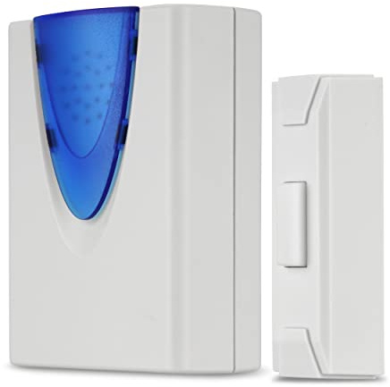 REV Funkklingel - 3-Klang Türklingel, 30m Reichweite, 2x 1,5V., 16 Kanäle, max. 85dB, weiß