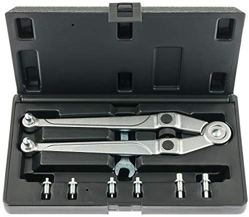 A-486 Stirnlochschlüssel Satz verstellbar 10-teilig 2.5-9mm Zapfenschlüssel Spezial Werkzeug Set Austausch Zweilochmuttern Zapfen Zapfenpaare Zweilochschlüssel Stirnlochmutter Zweilochmutterndreher