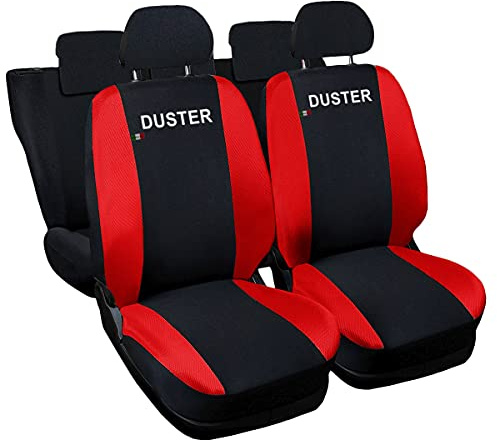 Lupex Shop Duster_N.R Dacia Duster Zweifarbige Sitzbezüge, Schwarz/Rot