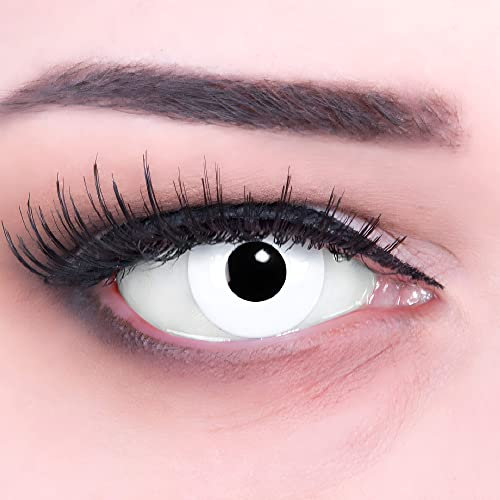 Meralens - Lentes de Contacto White Out  con caja de lente (1x2piezas) Fun - Crazy Envío