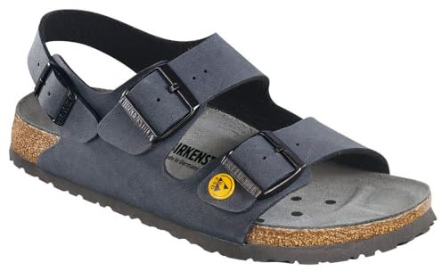 Birkenstock Professional Milano Birko-Flor ESD 634798, Riemchensandalen, Schwarz (Schwarz 79), 38 EU (5 UK)