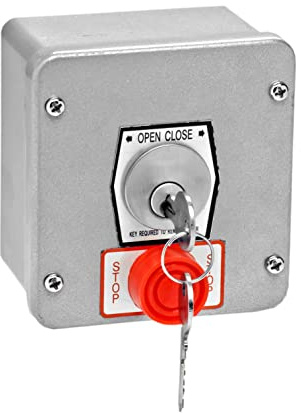 MMTC 1KXS-CC Nema 4 Exterior Tamperproof Open-Close Changeable Core Cylinder Key Switch With Stop Button Surface Mount