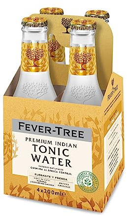 FEVER-TREE Premium Indian Tonic Water con Aromi Naturali, Essenza di Arancia Amara, Chinino, Acqua Tonica di Fonte ad alta Carbonatazione, 4x 200ml, 24 pezzi