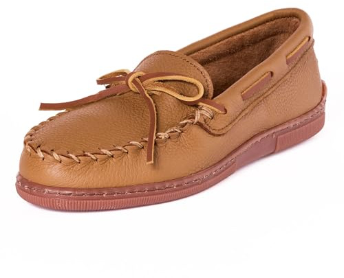 Minnetonka Men's Moosehide Classic Moccasin,Natural Moose,12 W US