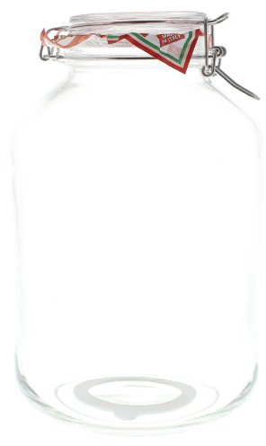 Bormioli Fido - Tarro de alambre redondo (5000 ml, 5 litros), color blanco