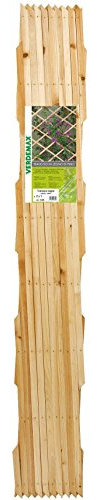 Verdemax 5321 - Traliccio estensibile in legno di pino pesante, con borchie, 3 x 1 m, colore: naturale