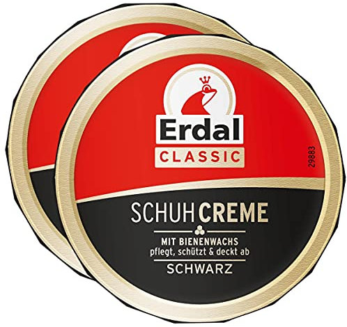 Erdal 2X EE Bitumen schwarz - Dosencreme, pflegend, glänzend & schützend, 75ml