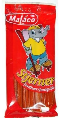 10 x MALACO STJERNER JORDBÆR/ERDBEER STANGEN 92g Incl. Goodie von Flensburger Handel