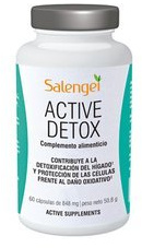 ACTIVE DETOX - Complemento alimenticio con cardo mariano, alga chlorella, y Curcumina C3 Reduct | Detoxificación del hígado | 60 cápsulas de 873 mg |
