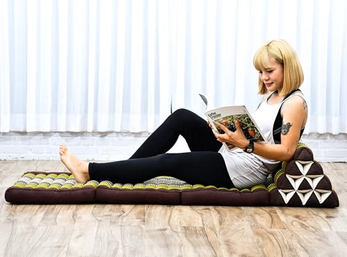 LEEWADEE Cuscino Pavimento Thai 170 x 53 cm - Kapok Sedile Pieghevole Schienale Lounge