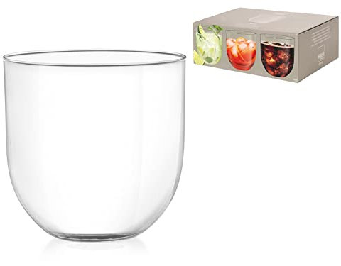 H&H Drop - Set 6 Bicchieri Acqua in Vetro Ultrasottile | 380 ml | Eleganti, Leggeri e Lavabili in Lavastoviglie | Ideali per Casa e Ho.Re.Ca.