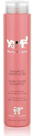 YUUP! - Shampoo per Cani e Gatti Manti Scuri, 250 ml, protegge e ravviva la brillantezza dei manti neri e scuri, aumenta lucentezza e pettinabilità