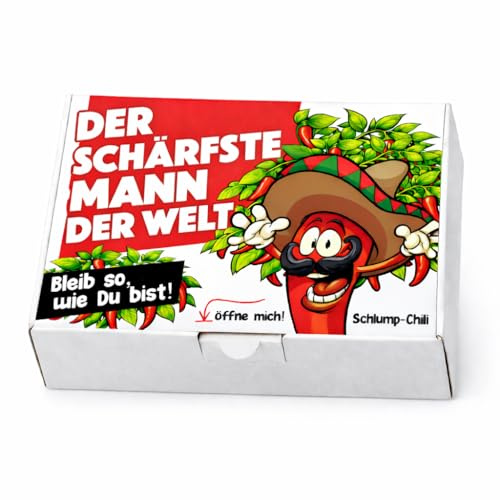 Schlump-Chili Der schärfste Mann der Welt - Ein witziges Geschenk Set für Männer z.B. zum Geburtstag, Herrentag, Weihnachten, Ostern, Valentinstag