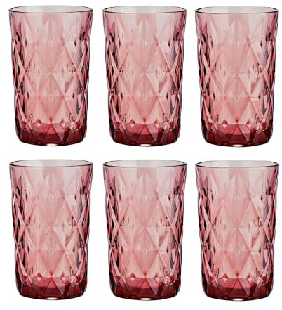 Vintage Parte 6 Set Autobuses De Roma Rey Vaso Bebida Cristal Gafas Copas De Vino Vaso De Agua Vaso De Trago Largo - lila, morado