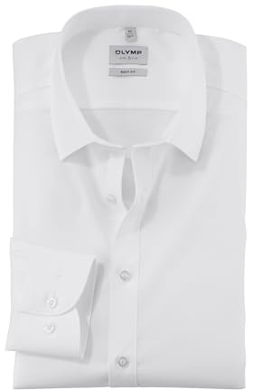 Herren Langarm Hemd Level Five Body Fit Weiss Gr.42