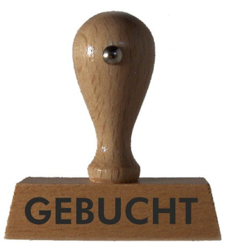 Lagerstempel GEBUCHT vom Kaufhaus2010