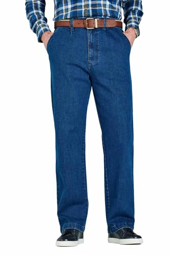 Chums Men's HIGH-Rise Denim Elasticated Stretch Cotton Jean