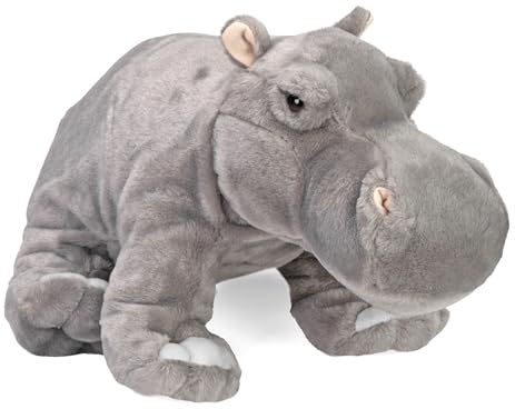 Wild Republic Cuddlekins Nilpferd, Stofftier, Baby-Geschenk für Mädchen und Jungen, Kinder Plüschtier, Kuscheltier Für Babys, Spielzeug aus Recyclingmaterial, 30 cm, 12, ['Gray']