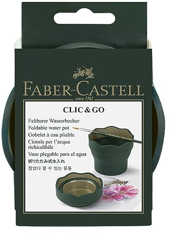 Faber-Castell 181520 - Wasserbecher CLICK & GO in grün