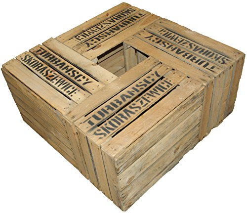 Kistenkolli Altes Land 4 Stück bedruckte massive Obstkisten TS gebraucht +++ Weinkisten - Obstkisten - Apfelkisten - Holzkisten
