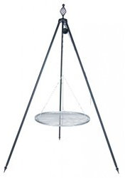 Dreibeingrill OSKAR Höhe 210cm incl. Kette und Rost aus Edelstahl 50cm