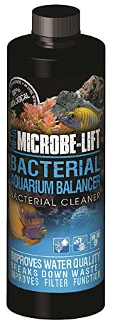 MICROBE-LIFT Bacterial Cleaner and Balancer for Salt and Fresh Water Tanks and Aquariums, Reduces Organic Waste and Prevents New Tank Syndrome, 16 Ounces