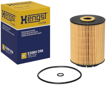 HENGST - Ölfilter E356H D56 - Öl-Filtereinsatz für KFZ | Hochwertiger Motorölfilter für KFZ mit Otto- oder Dieselmotor - Robuster Ölfilter mit hoher Schmutzaufnahmefähigkeit