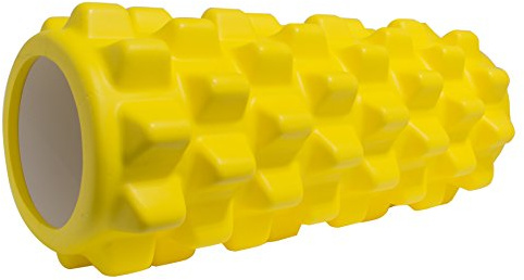 AFH Faszienrolle Rumble | 2 Farben | Länge: 33 cm, Ø 14 cm (gelb) | mit Tasche