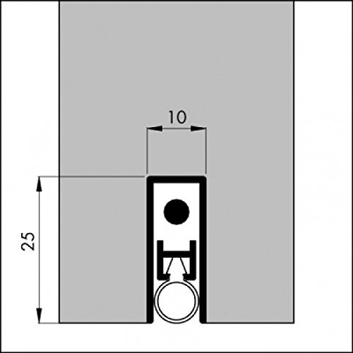 DIWARO® Automatische - Türbodendichtung TB030 | aluminium pressblank | Länge 930 mm