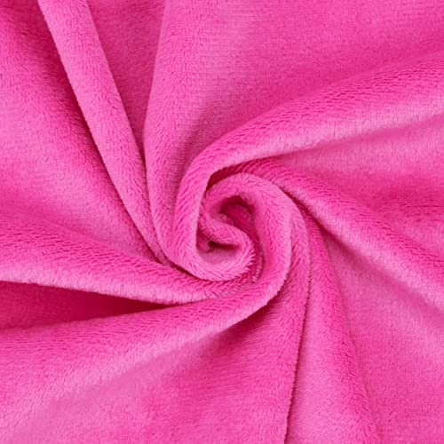 Kuschelweicher Microfaser Plüschstoff in vielen Farben - kullaloo SuperSoft SHORTY 1,5 mm Flor - fuchsia - Plüsch Meterware