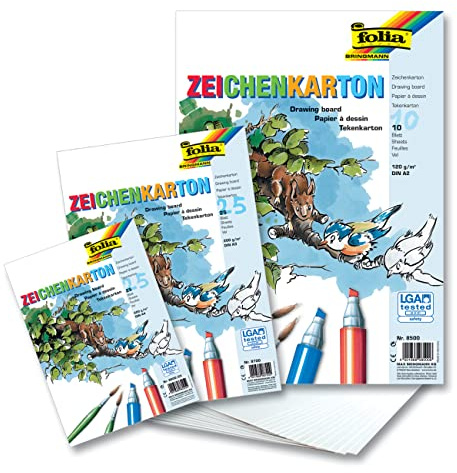 Folia 8840/25 Zeichenkartone - Kleinformat 250 g A4 25 Stück