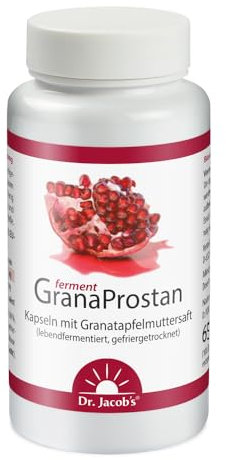 Dr. Jacob's Granaprostan Ferment 100 Kapseln I hohe Bioverfügbarkeit I Granatapfelmuttersaft-Extrakt, lebend fermentiert, gefriergetrocknet
