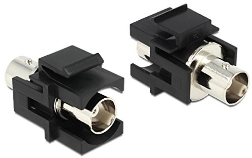 DeLOCK 86351 Keystone-Modul - Keystone-Module (Schwarz, Silber, BNC, BNC, 32,5 mm, 18 mm, 22,3 mm)