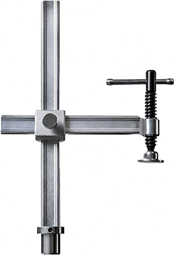 BESSEY Spannelement TWV28-30-17K | Knebelgriff | 300 mm Spannweite | Für Schweißtische und Werkbänke mit 28er Lochsystem für präzises Spannen durch variable Ausladung