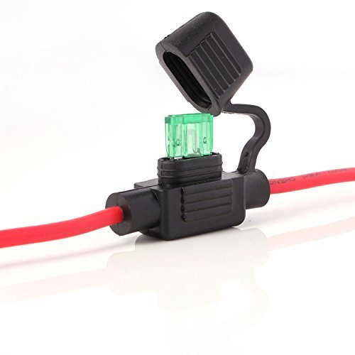 Neuftech Portafusibili auto camion fusibile piatto Portafusibili impermeabile 30A (incl. 30A fusibile - 26 cm)