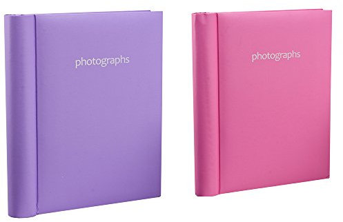 Arpan 2 Self Adhesive Photo Albums Totaling 72 Sheets 144 Sides in Pink, Purple