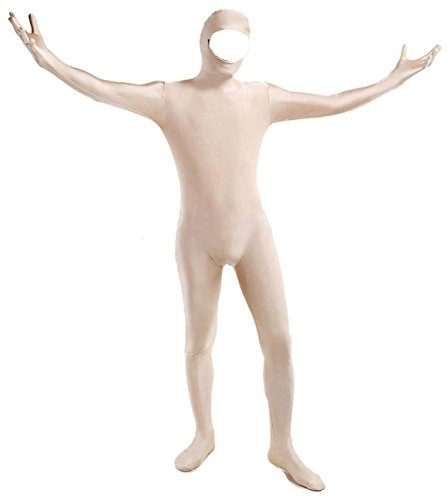 VSVO Body de elastano Face Open Zentai, Carne, X-Large