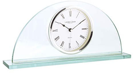 London Clock 3122 Half moon mantel clock, 15.5 x 34 x 6cm