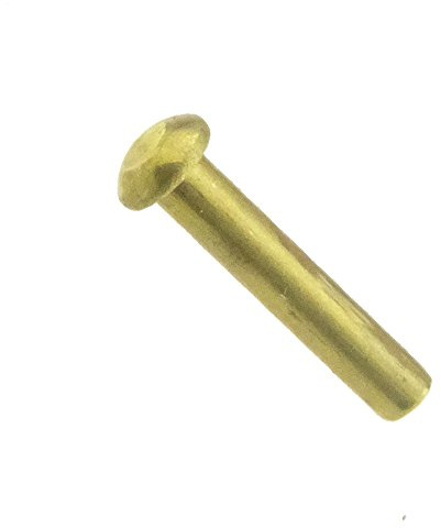 Halbrundniete DIN 660 Messing blank 2 x 6-1000 Stück
