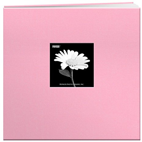 Pioneer MB-10CBFB 12X12 Baby Fabric Frame Post Bound Scrapbook, Dreamy Pink