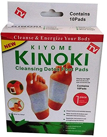 Kinoki Cleansing Detox Foot Pads, Patch Foot Mask, Peeling Sticker, Hallux Valgus Spa, Ion Tourmaline Massage Energizer, (10 units in a Box).