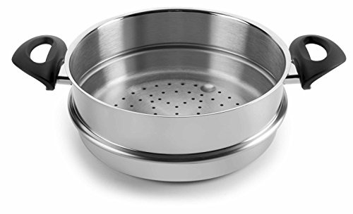 LACOR 85424 - Cacerola Vapor Estudio 24 Acero Inoxidable - Uso Profesional | En acero inoxidable, para guisos y cocciones uniformes; ideal para cocina profesional y uso diario en casa, para el día a día