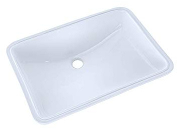 TOTO® 21-1/4 x 14-3/8 Large Rectangular Undermount Bathroom Sink with CEFIONTECT, Cotton White - LT540G#01