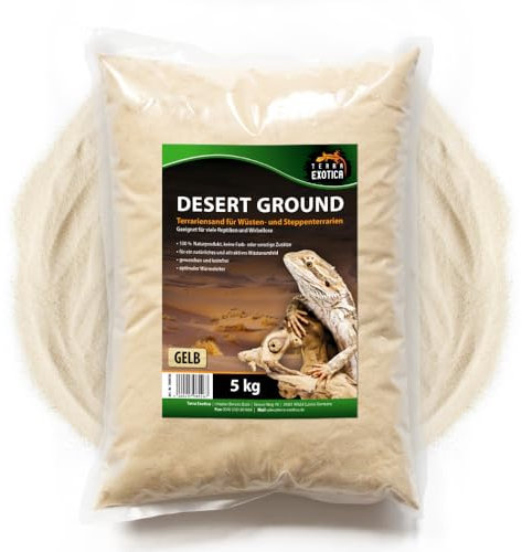 Terrariensand Desert Ground - in 5, 10 oder 25 Kg - Wüstensand für EIN natürliches Wüstenumfeld im Terrarium - natürlicher Bodengrund (5 Kg)