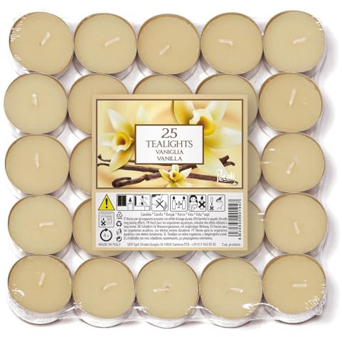 Tealight 25 Vanilla Scent [ Italian Import ], Purple