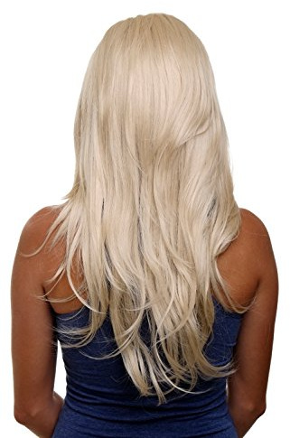 WIG ME UP - Toupet- Clip nelle estensione dei capelli 7 pezzi, 3/4 di Parrucca Biondo e Biondo Molto Chiaro 60 cm Lisci H9505-88