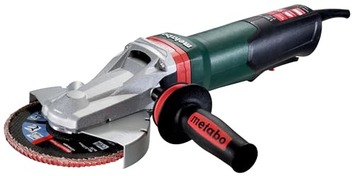 metabo Flachkopf-Winkelschleifer WEPBF 15-150 Quick - 1550 W Leistung, 150 mm Scheiben-Ø, 9600 U/min, minimaler Winkel 39° - Ideal für enge Stellen, präzises Trennen, Schleifen, Fräsen - Inkl. Zubehör